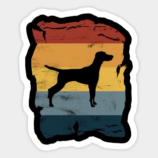 Hungarian Vizsla Distressed Vintage Retro Silhouette Sticker